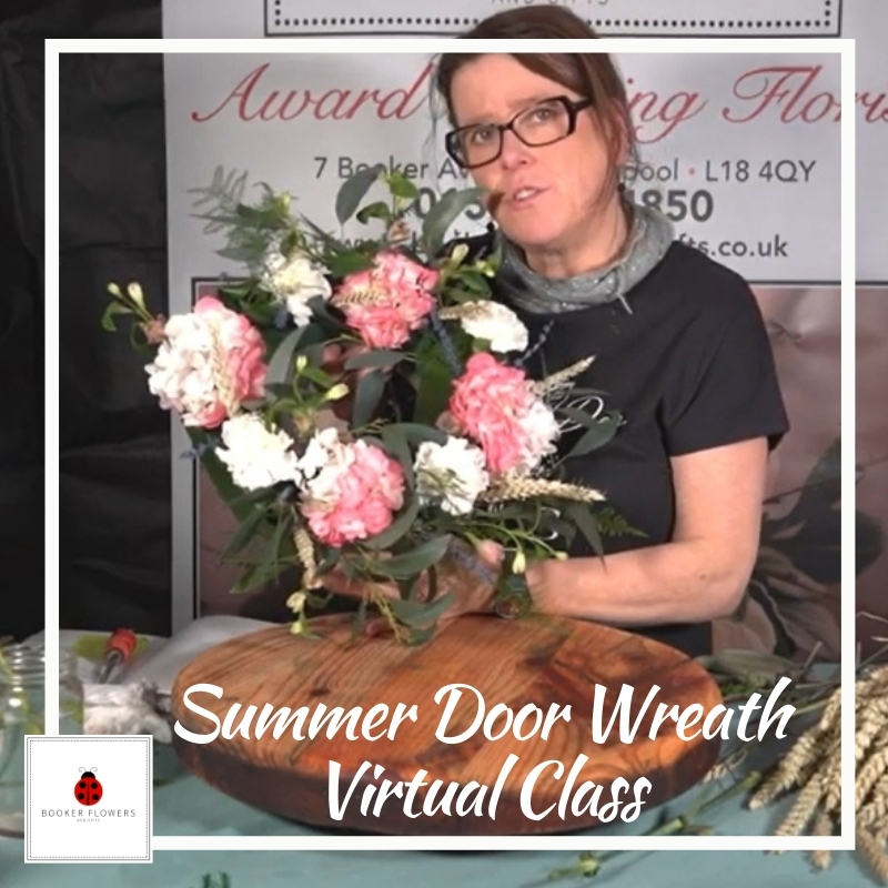 Learn How To Make a Summer Door Wreath - Virtual Flower School Class June 2021
